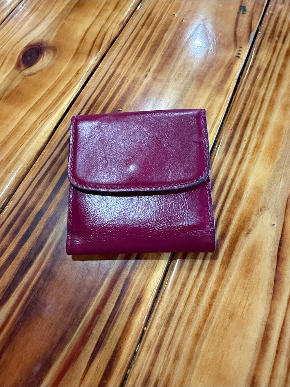 Patricia Nash Wine Red Leather Small Wallet